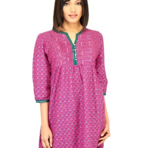BIBA Women Printed Pink Kurta