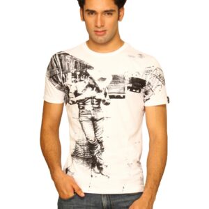 Wrangler Men's Cowboy Photo White T-shirt