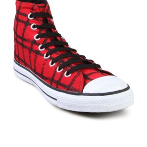 Converse Unisex Chuck Taylor Stitch Print HI Red Canvas Shoe