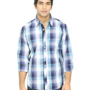 United Colors of Benetton Men Check Purple Shirt