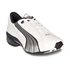 Puma Men's Jago White Silver Navy Shoe