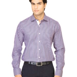 United Colors of Benetton Men Stripes Blue Shirt