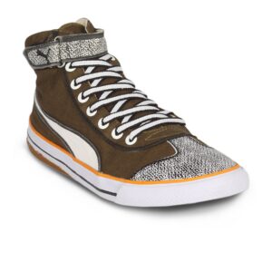 Puma Unisex Mid Pixles Olive Orange Shoes