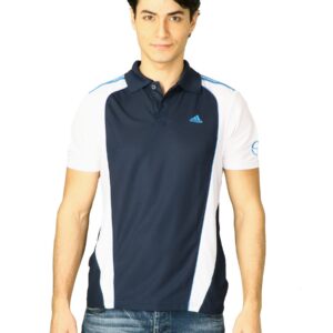 ADIDAS Men  Navy Blue Polo T-shirt