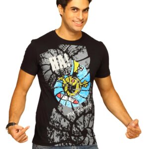 Mr.Men Men's Funny Black T-shirt