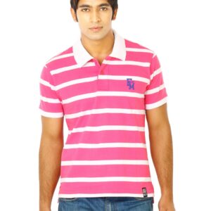 Flying Machine Men Pink Polo Tshirts