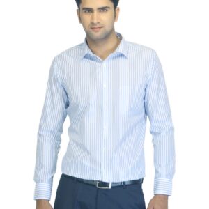 John Miller Men Striped White Shirt