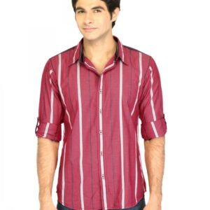 Probase Men Stripes Red Shirt