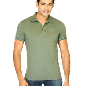 Puma Men Jersey Green Polo Tshirts
