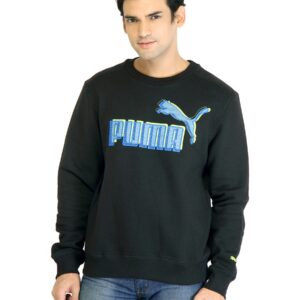 Puma Men Logo Crew Black SweatShirt