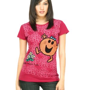 Little Miss Women Funny Maroon T-shirt