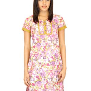 Vishudh Women Pigment Print Pink Kurtas