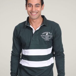 Lotto Men Polo Slate Black Rugby T-shirt