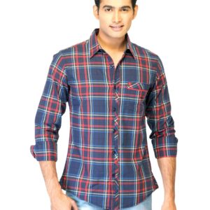 United Colors of Benetton Men Check Blue Shirts