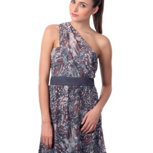 Latin Quarters Women Pink & Black Printed Dress