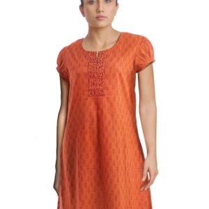 Diva Women Printed Orange Kurta
