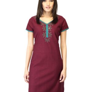 Mother Earth Women Maroon Kurta