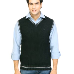 Arrow Sport Men Solid Black Sweaters