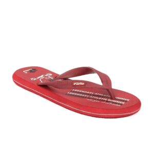 Lotto Men Red Game Flip Flops