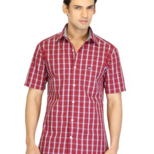 Arrow Sport Men Red Check Shirt
