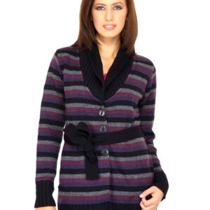 Scullers Women Stripes Purple Sweaters