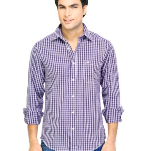 Arrow Sport Men Check Purple Shirts