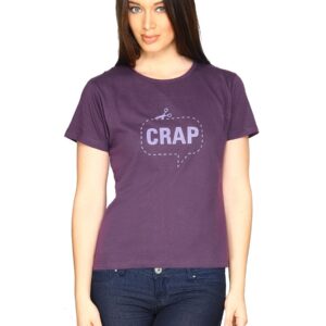 Tantra Women's Cut Crap Purple T-shirt