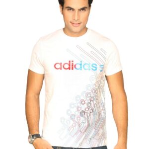 ADIDAS Men's Graphic White T-shirt