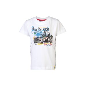 Gini and Jony Kids Boys Printed White Tshirts