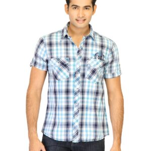 Belmonte Men Check White Shirts