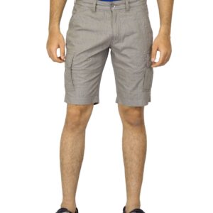 Scullers Men Check Brown Cargo Shorts