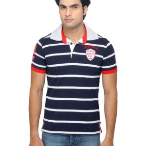 Status Quo Men Navy Blue Polo T-shirt