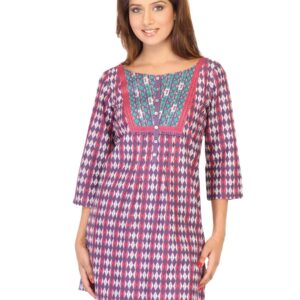 W Women Printed Purple Kurtis