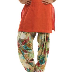 Shree Women Beige & Teal Patiala