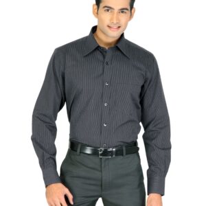 Genesis Men Stripes Black Shirts