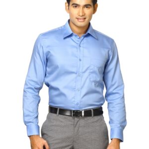 Mark Taylor Men Solid Blue Shirts