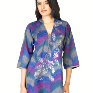 Aneri Women Jhilmil Blue Kurta