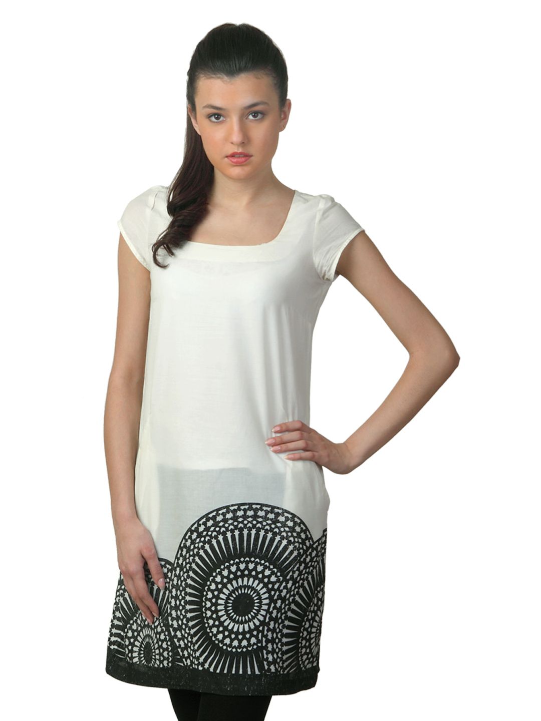 W Women Cream Kurta