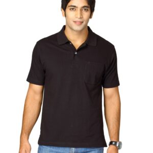 Proline Men Black Polo T-shirt