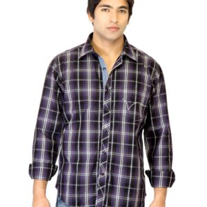 Highlander Men Black Check Shirt