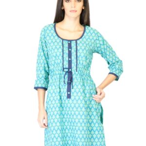 Mother Earth Women Blue Kurta