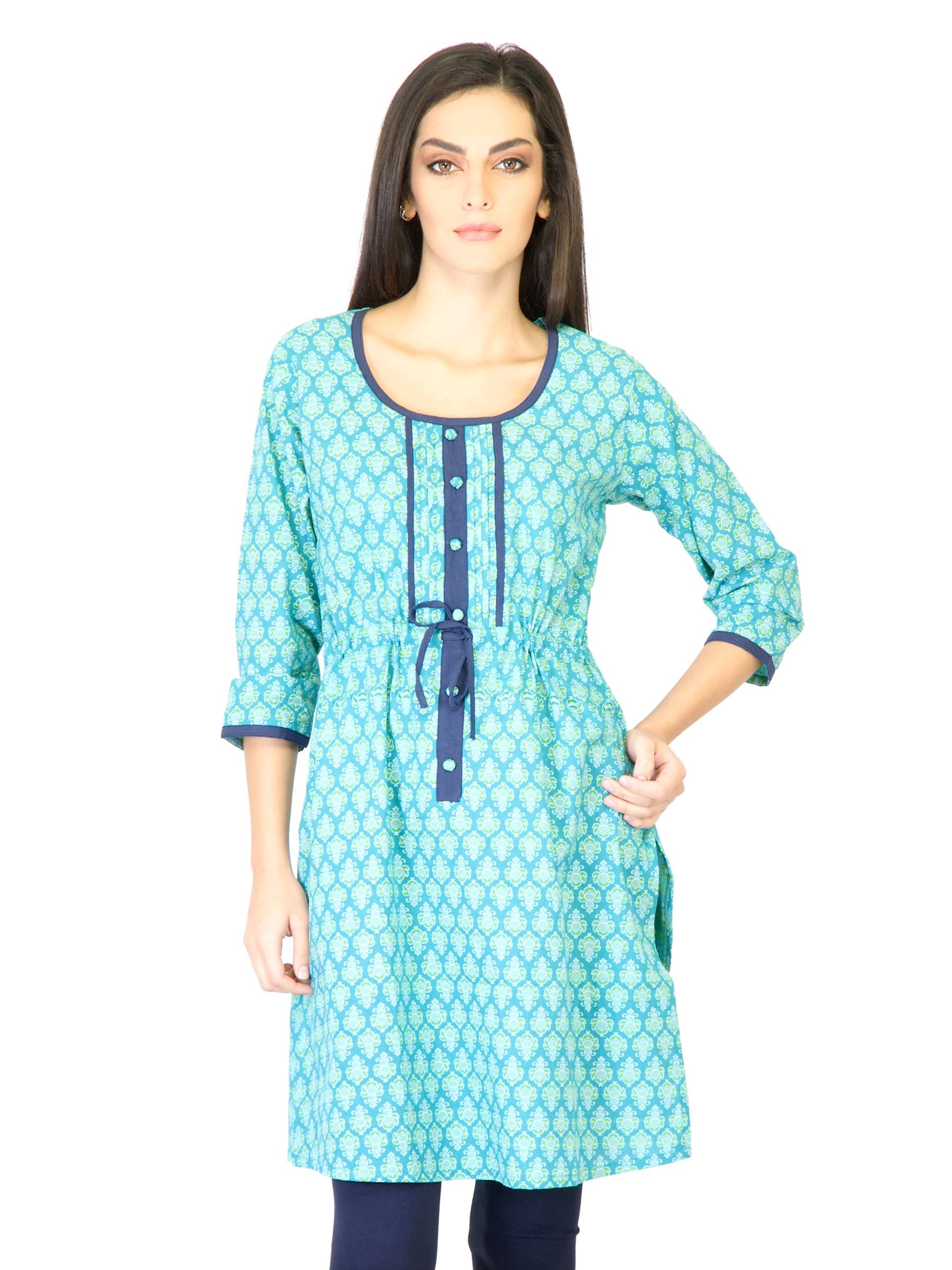Mother Earth Women Blue Kurta