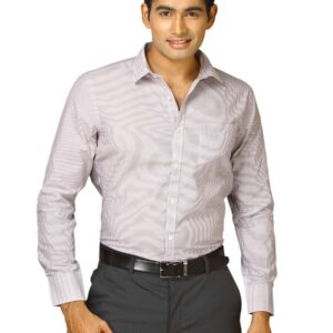 John Miller Men white brown stripe White Shirts