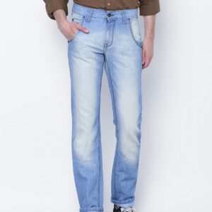 John Players Men Blue Slim Fit Low-Rise Clean Look Stretchable Jeans