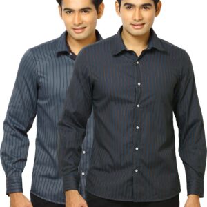 Indigo Nation Men Reversible Bling Blue Shirts