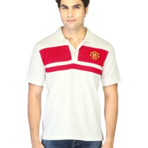 Manchester United Men Red Striped T-shirt