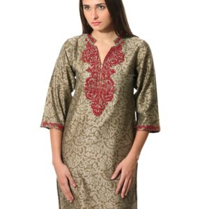 Aneri Women Brown Printed Kurta