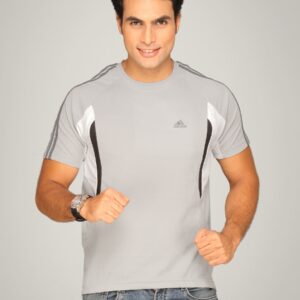 ADIDAS Men's Grey Strip T-shirt