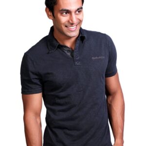 Reebok Men's Star Black Polo T-shirt