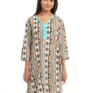 Shree Women Beige Printed Kurta